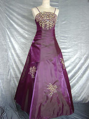 Amazing Eggplant Purple Ball Gown, with Spaghetti Straps